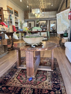 Walnut Round Square Table