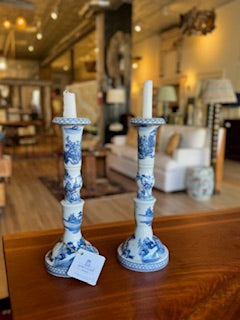 Chinoiserie Candlestick Pair