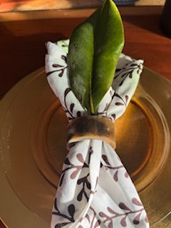 Horn Napkin Ring - Set of 4: Brown