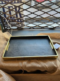 Black and Gold Serving Tray