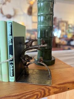 Antique Gold Nesting Bird Bookends (set of 2)