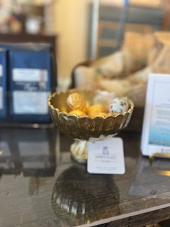 Gold Aluminum Pedestal Bowl