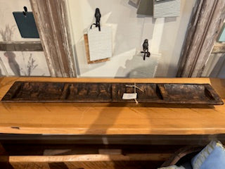 Hand Carved Wooden Dough Bowl Bread trencher with Divider