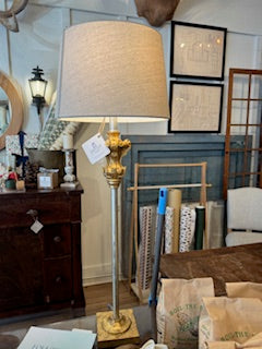 Antique gold and silver buffet lamp