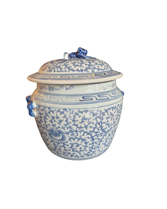 Blue and White Pottery Jar