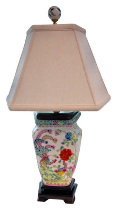 Hand Painted Old Porcelain Wall Sconce Lamp