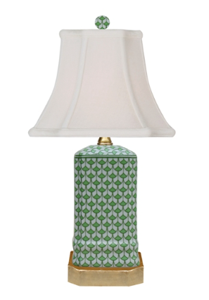 Porcelain Green Fish Scales Lamp